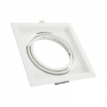 Aro Downlight Cuadrado Basculante Aluminio para Bombilla LED AR111